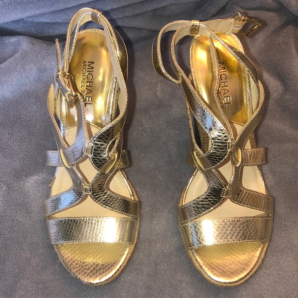 Gold Michael Kors Wedges